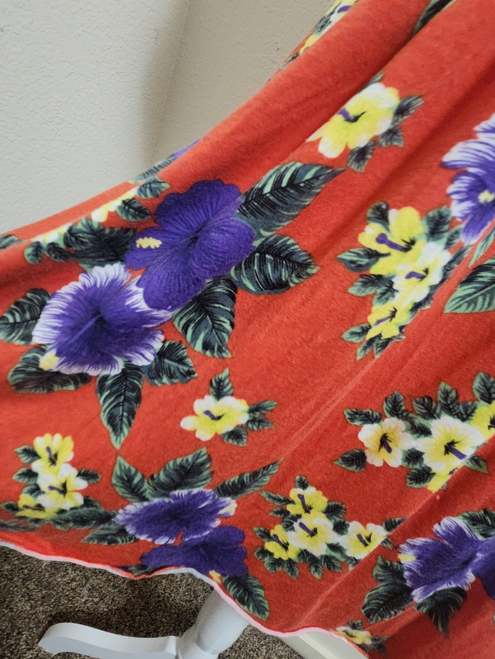 💐VTG Free People Red Tropical Floral Halter Hawaiian Dress Size S Boho Beach - Picture 5 of 16